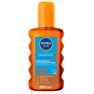 Nivea Sun Масло-спрей солнцезащитное Защита и загар SPF 30 200 мл