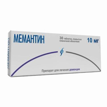 Мемантин 10 мг таблетки 30 шт