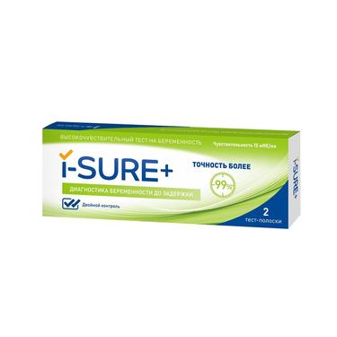 I-Sure Plus Тест на беременность тест-полоски 2 шт