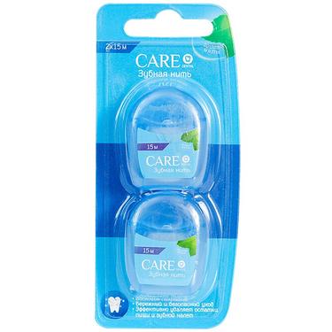 Care Dental Зубная нить Ментол 15 м 2 шт