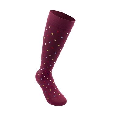 Relaxsan Гольфы компрессионные Cotton Socks Fancy 1 класс компрессии размер 4 Бордо-Горох