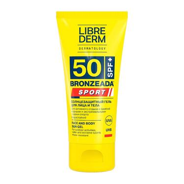 Librederm Bronzeada Sport Гель cолнцезащитный для лица и тела SPF 50 50 мл