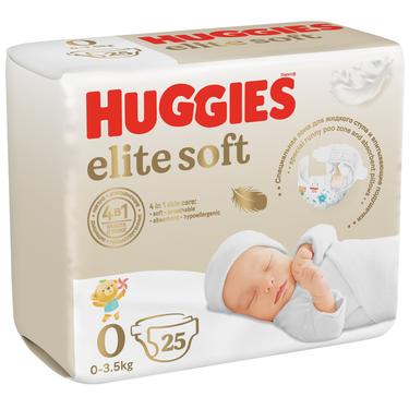 Huggies Elite Soft 0+ Подгузники детские до 3,5 кг 25 шт