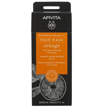 Apivita Express Beauty Маска для лица для сияния кожи Апельсин 8 мл 2 шт
