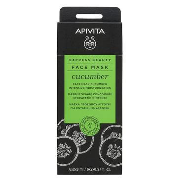 Apivita Express Beauty Маска для лица интенсивная увлажняющая Огурец 8 мл 2 шт