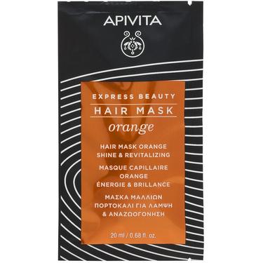 Apivita Express Beauty Маска для волос блеск и жизненная сила Апельсин 20 мл