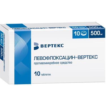 Левофлоксацин-ВЕРТЕКС 500 мг таблетки 10 шт