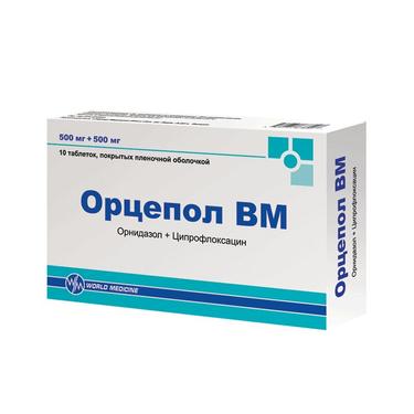 Орцепол ВМ 500 мг+500 мг таблетки 10 шт