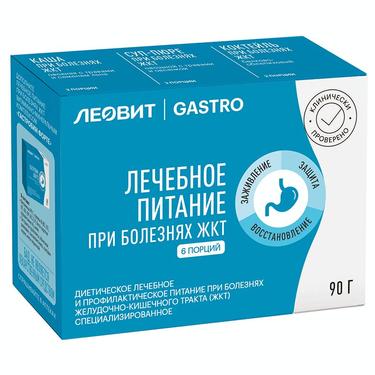 Леовит Гастрo Лечебное питание при болезнях ЖКТ 6 порций 90 г