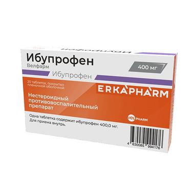 Эркафарм Ибупрофен Велфарм 400 мг таблетки 20 шт
