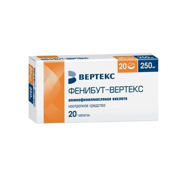 Фенибут-ВЕРТЕКС 250 мг таблетки 20 шт