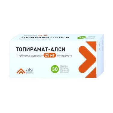 Топирамат-АЛСИ 25 мг таблетки 30 шт