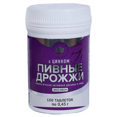 Эко-Мон Дрожжи пивные с цинком таблетки 100 шт