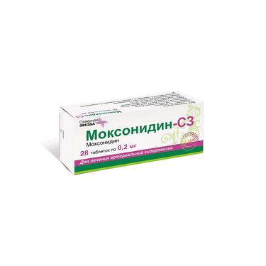 Моксонидин-СЗ 0,2 мг таблетки 28 шт