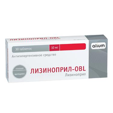 Лизиноприл-OBL 10 мг таблетки 30 шт