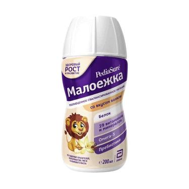 Pediasure Малоежка Питание детское сбалансированное с 1 до 10лет 200 мл Ваниль