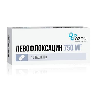 Левофлоксацин 750 мг таблетки 10 шт