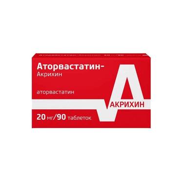 Аторвастатин-Акрихин 20 мг таблетки 90 шт