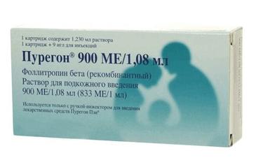 Пурегон 900 МЕ/1,08 мл раствор для подкожного введения 1,23 мл 1 шт + иглы 9 шт