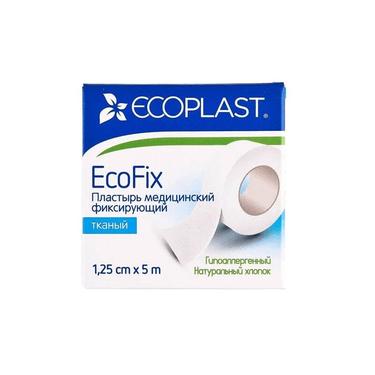 Ecoplast EcoFix Пластырь фиксирующий тканый 1,25 смх х 5 м 1 шт
