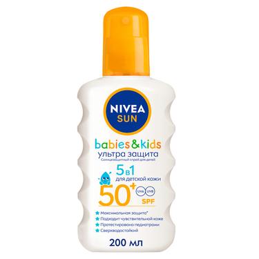 Nivea Sun Babies&Kids Спрей cолнцезащитный для детей Ультра защита SPF 50+ 200 мл