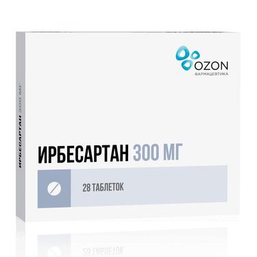 Ирбесартан 300 мг таблетки 28 шт