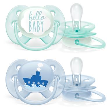 Philips Avent Ultra Soft Пустышка силиконовая 0-6 месяцев 2 шт