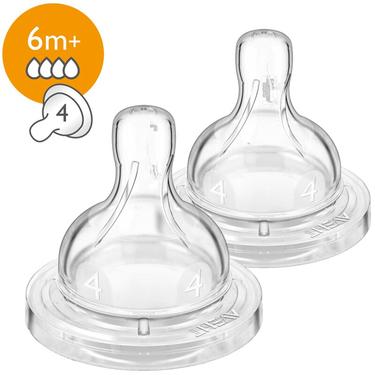 Philips Avent Classic+ Anti-colic Соска силиконовая быстрый поток с 6 месяцев 2 шт