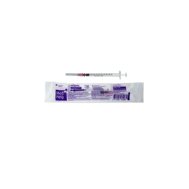 MedHelp Шприц одноразовый трехкомпонентный с иглой 29G 1 мл 10 шт