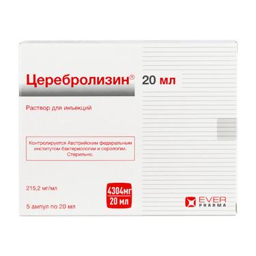 Церебролизин 215,2 мг/мл раствор для инъекций 20 мл 5 шт