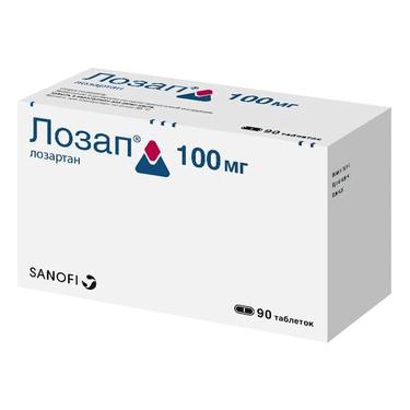 Лозап 100 мг таблетки 90 шт