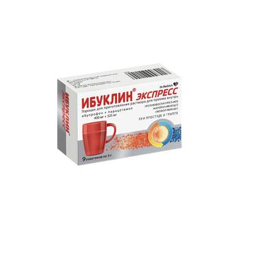 Ибуклин Экспресс 400 мг+325 мг порошок для приема внутрь 5 г 9 шт