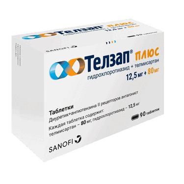 Телзап Плюс 12,5 мг+80 мг таблетки 90 шт