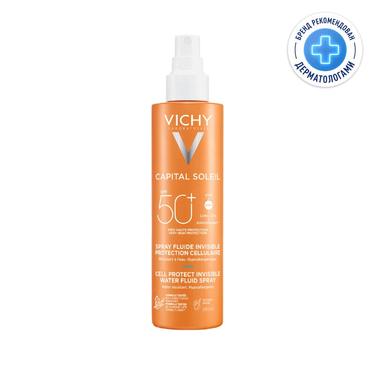 Vichy Capital Soleil Спрей-флюид солнцезащитный легкий SPF 50+ 200 мл
