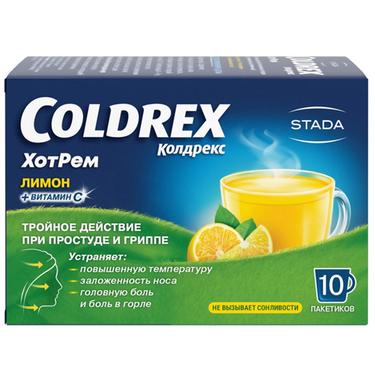 Колдрекс ХотРем порошок для приготовления раствора Лимон 10 шт
