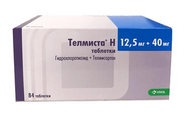 Телмиста Н 12,5 мг+40 мг таблетки 84 шт