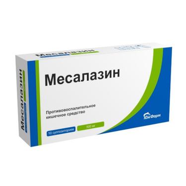 Месалазин 500 мг суппозитории ректальные 10 шт