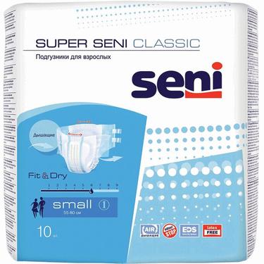 Seni Super Classic Подгузники для взрослых размер S 10 шт