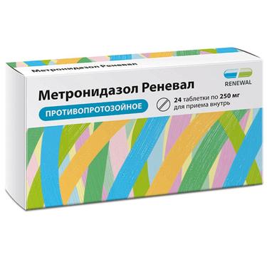 Метронидазол Реневал 250 мг таблетки 24 шт