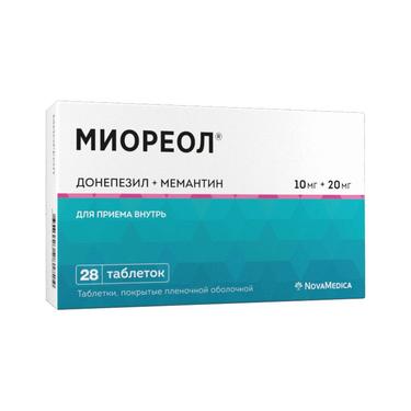 Миореол 10 мг+20 мг таблетки 28 шт