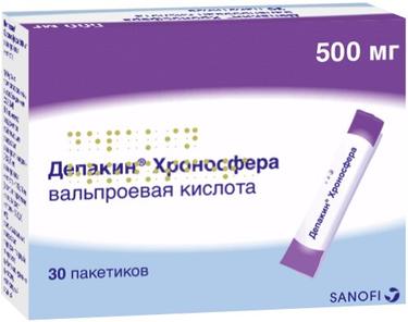 Депакин Хроносфера 500 мг гранулы с пролонгированным высвобождением 30 шт