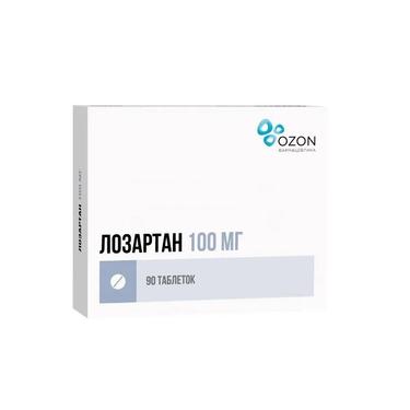 Лозартан 100 мг таблетки 90 шт