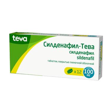 Силденафил-Тева 100 мг таблетки 12 шт