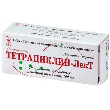 Тетрациклин-ЛекТ 100 мг таблетки 20 шт