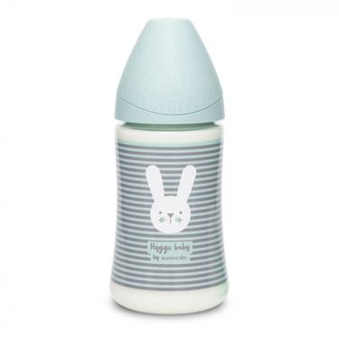 Suavinex Hygge Baby Бутылочка с круглой силикиновой соской Зеленый с полосками 270 мл