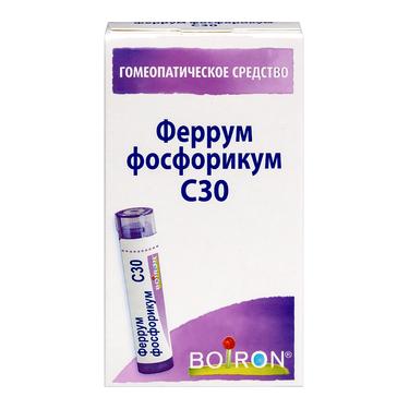 Феррум фосфорикум С30 гранулы гомеопатические 4 г