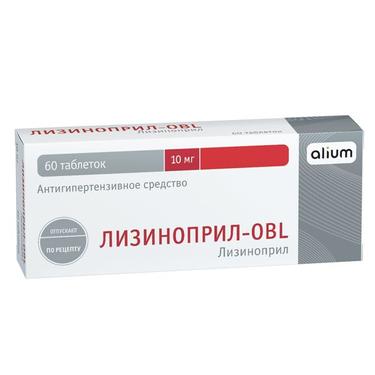 Лизиноприл-OBL 10 мг таблетки 60 шт
