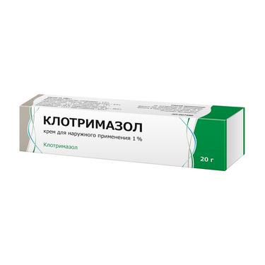 Клотримазол 1% крем для наружного применения 20 г