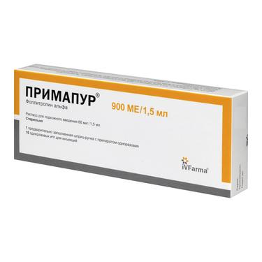 Примапур 66 мкг/1,5 мл раствор для инъекций шприц-ручка 1,5 мл 1 шт + иглы 10 шт