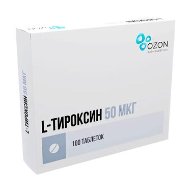L-Тироксин 50 мкг таблетки 100 шт